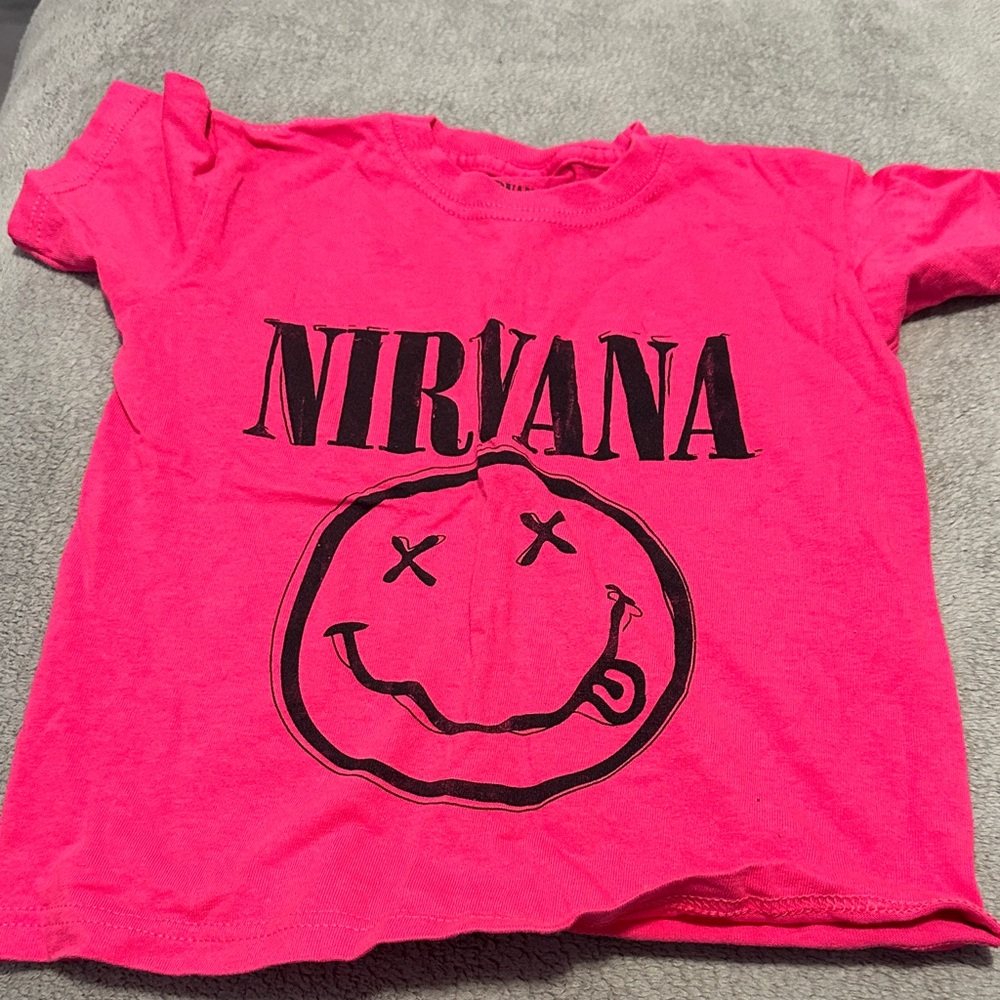 NIRVANA Kids Hot Pink Graphic Tee